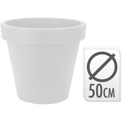 Flowerpot Ek Dia 50cm White