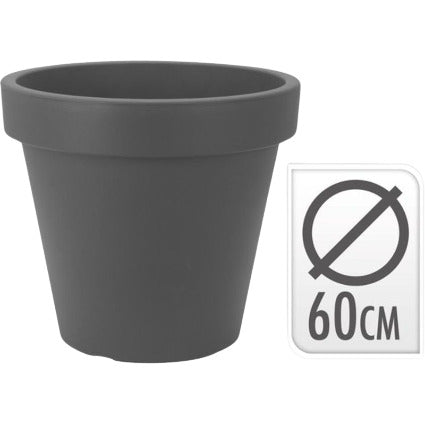 Flowerpot Round Anthracite 60cm