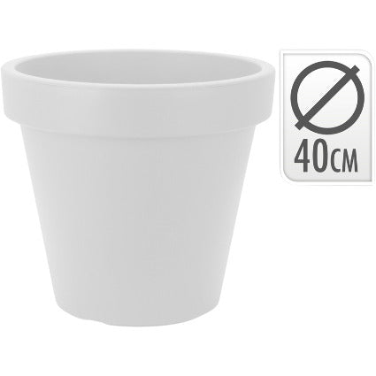 Flowerpot Ek Round Dia 40cm White